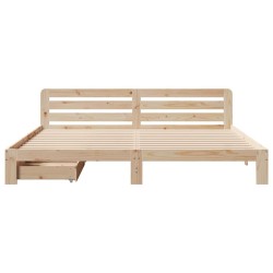 Cadre de lit sans matelas 200x200 cm bois massif de pin 