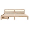 Cadre de lit sans matelas 200x200 cm bois massif de pin 