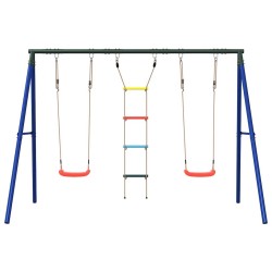 Ensemble de balançoire d'extérieur avec balançoires et échelle 