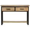 Table console 110x30x75 cm bois de manguier massif brut 