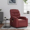 Fauteuil de massage inclinable Rouge bordeaux Similicuir 