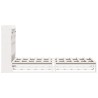 Lit bibliothèque sans matelas blanc 75x190cm bois de pin massif 