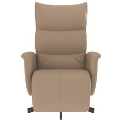 Fauteuil inclinable avec repose-pieds cappuccino similicuir 