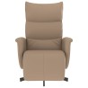 Fauteuil inclinable avec repose-pieds cappuccino similicuir 