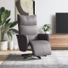 Fauteuil inclinable avec repose-pieds gris similicuir 