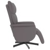 Fauteuil inclinable avec repose-pieds gris similicuir 