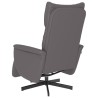Fauteuil inclinable avec repose-pieds gris similicuir 