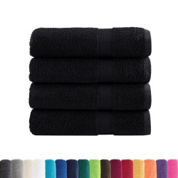 Serviettes de douche de qualité supérieure SOLUND 4 pcs noir 