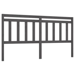 Tête de lit Gris 186x4x100 cm Bois massif de pin 
