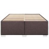 Cadre de lit sans matelas marron foncé 160x200 cm tissu 