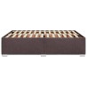 Cadre de lit sans matelas marron foncé 160x200 cm tissu 