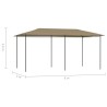 Belvédère 2,98x5,3x2,59 m Taupe 160 g/m² 