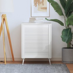 Porte d'armoire à persiennes blanc 69x59,4cm bois de pin massif 