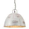 Lampe suspendue industrielle vintage 25 W Argenté Rond 31cm E27 