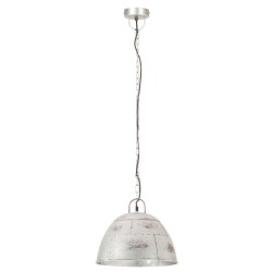 Lampe suspendue industrielle vintage 25 W Argenté Rond 31cm E27 