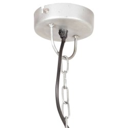 Lampe suspendue industrielle vintage 25 W Argenté Rond 31cm E27 