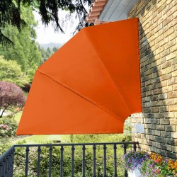 Auvent latéral pliable de balcon Terre cuite 210 x 210 cm  