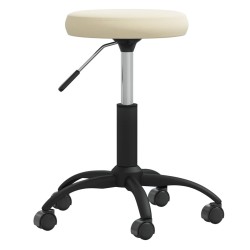 Chaise de salle à manger Crème Velours 