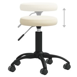 Chaise de salle à manger Crème Velours 