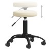 Chaise de salle à manger Crème Velours 