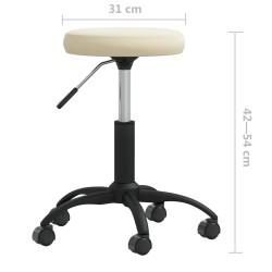 Chaise de salle à manger Crème Velours 