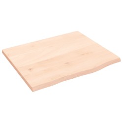 Dessus de table 60x50x2 cm bois de chêne massif non traité 