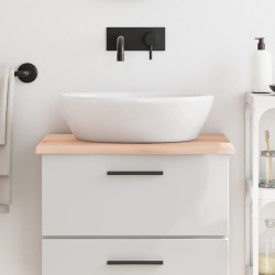 Comptoir de salle de bain 60x50x2 cm bois massif non traité 