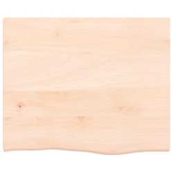 Comptoir de salle de bain 60x50x2 cm bois massif non traité 