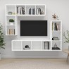 Ensemble de meubles TV 4 pcs Blanc Bois d'ingénierie 