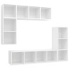 Ensemble de meubles TV 4 pcs Blanc Bois d'ingénierie 