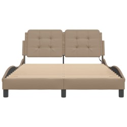 Cadre de lit avec LED sans matelas cappuccino 120x200 cm 