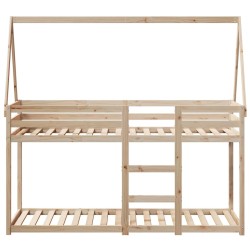 Lit superposé sans matelas 90x200 cm bois de pin massif 
