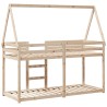 Lit superposé sans matelas 90x200 cm bois de pin massif 