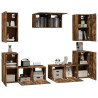 Ensemble de meubles TV 7 pcs Chêne fumé Bois d'ingénierie 