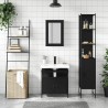 Ensemble de meubles salle de bain 3 pcs noir bois d'ingénierie 