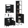 Ensemble de meubles salle de bain 3 pcs noir bois d'ingénierie 