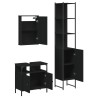Ensemble de meubles salle de bain 3 pcs noir bois d'ingénierie 