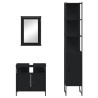 Ensemble de meubles salle de bain 3 pcs noir bois d'ingénierie 