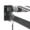Auvent rétractable anthracite et blanc 3,5x2,5m tissu/aluminium 