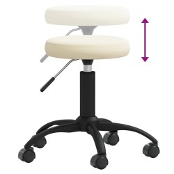 Tabouret de massage Velours Crème 