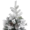 Sapin de Noël à flocons de neige et pommes de pin 195 cm PVC/PE 