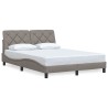 Cadre de lit sans matelas taupe 140x200 cm tissu 