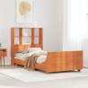 Cadre de lit sans matelas cire marron 100x200cm bois pin massif 