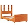 Cadre de lit sans matelas cire marron 100x200cm bois pin massif 