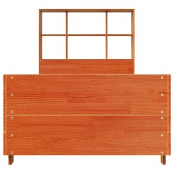 Cadre de lit sans matelas cire marron 100x200cm bois pin massif 