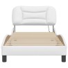 Cadre de lit avec LED sans matelas blanc 90x190 cm 