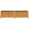 Jardinière avec doublure 199x38,5x50 cm bois massif d'acacia 