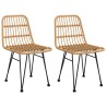 Ensemble à manger de jardin 3 pcs Résine tressée 
