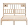 Lit bibliothèque sans matelas 150x200 cm bois massif de pin 