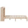 Lit bibliothèque sans matelas 150x200 cm bois massif de pin 